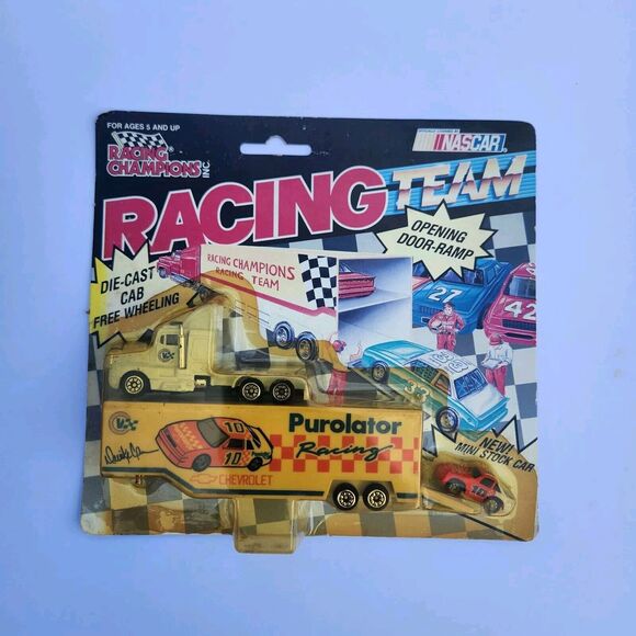 Vtg 1991 Racing Team #10 Derrike Cope Transporter W Mini Stock Car - Picture 1 of 3